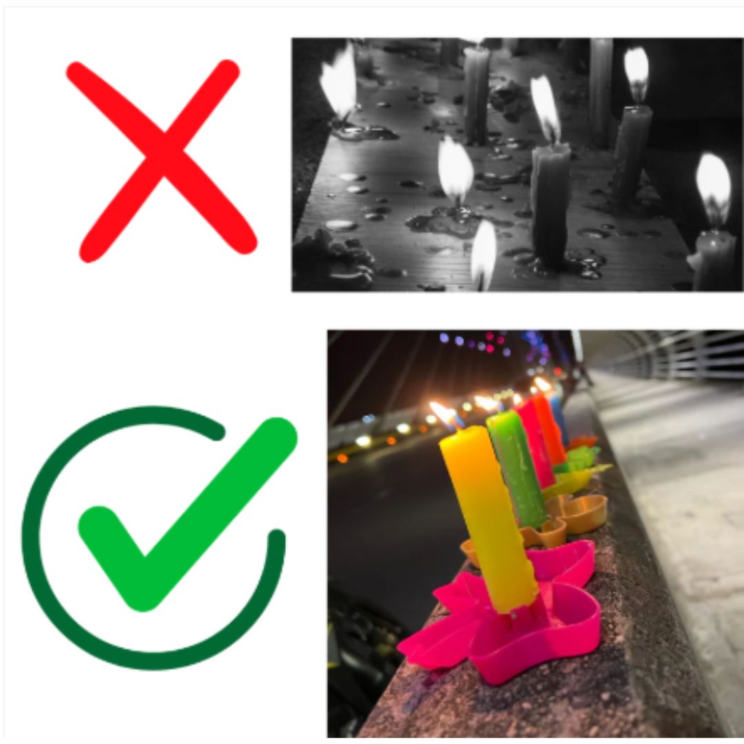 SOPORTE DE VELAS POR 20 UNIDADES