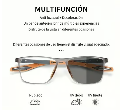 Gafas Deportivas Flexibles: Bloqueo de luz azul, Multifocales + Estuche Regalo🎁
